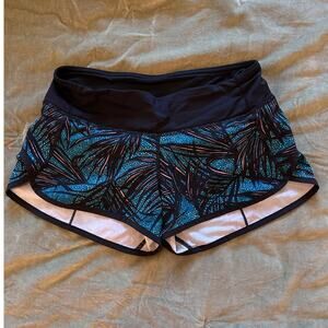 Lululemon Speed Short Palm Lace Tofino Teal Multi / Black